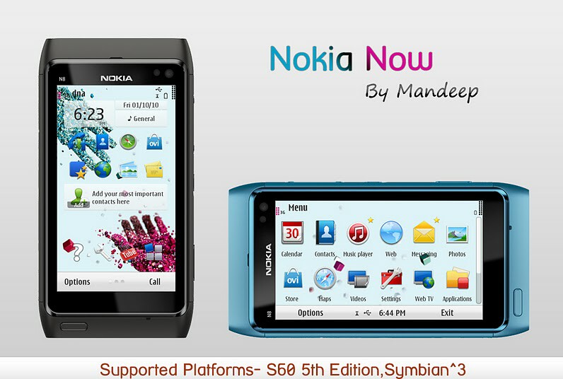 nokia now S^3 Symbian^3 Themes for Nokia N8 Nokia C7 Nokia C6 01 and Nokia E7